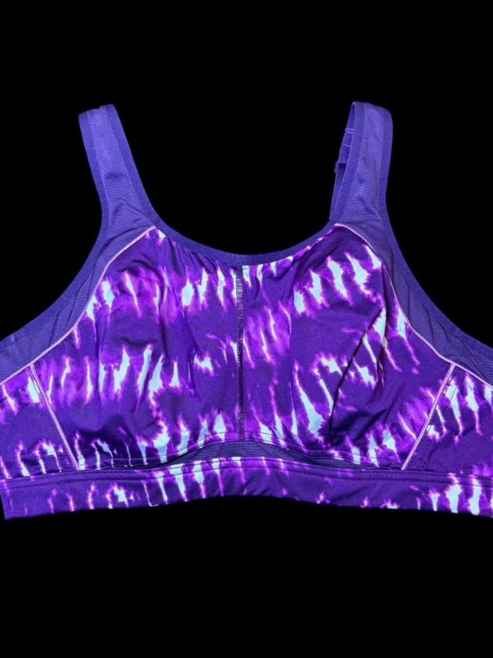 Purple Tie-Dye High Support Sports Bra - Women Intimates & Sleepwear